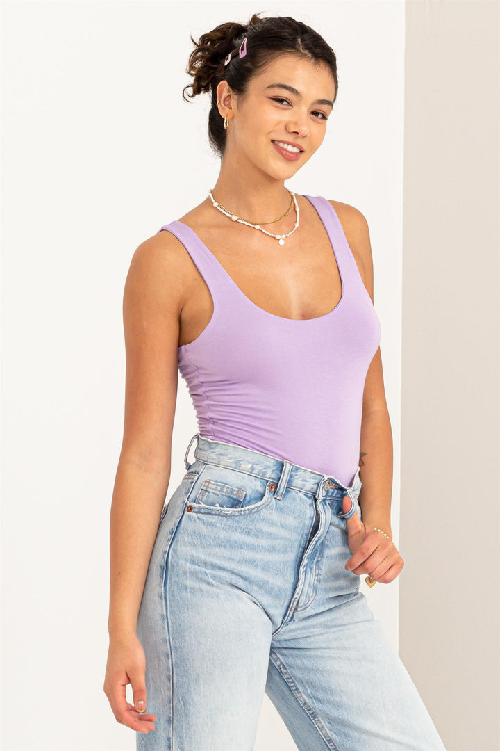 Scoop Neck Tank Bodysuit