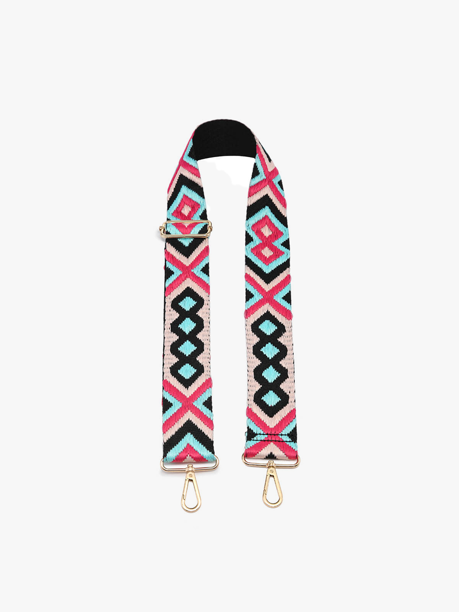 Guitar Strap-Bohemian Mint/Fuchsia