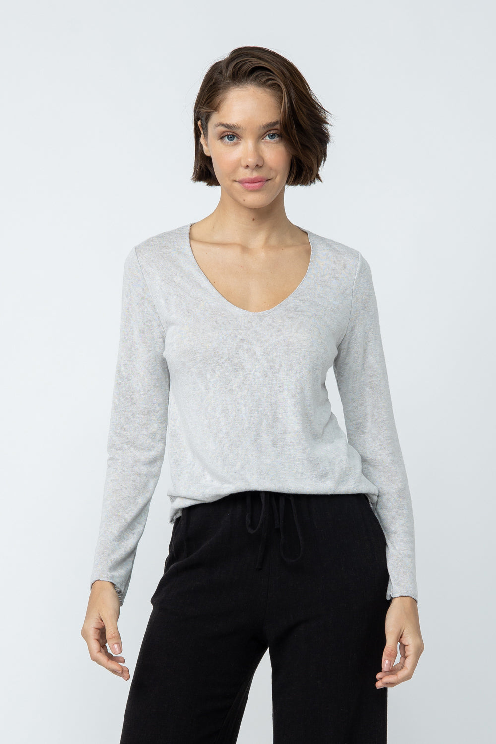 Long Sleeve V-Neck Top