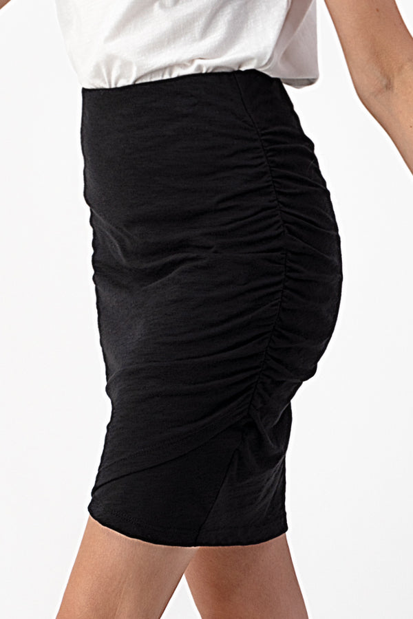 High Waist Rouched Skirt