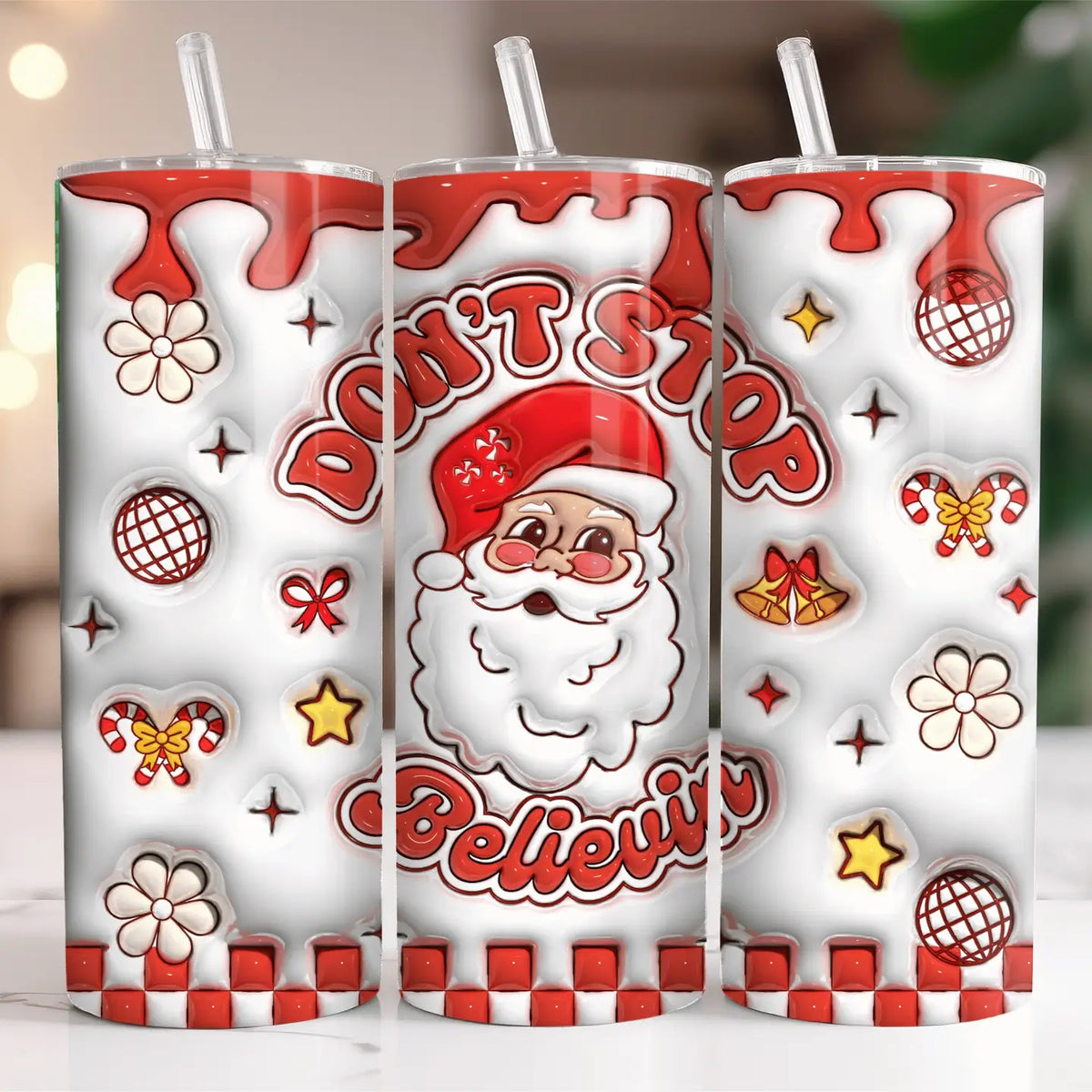 Santa Tumbler-3d Illusion Tumbler