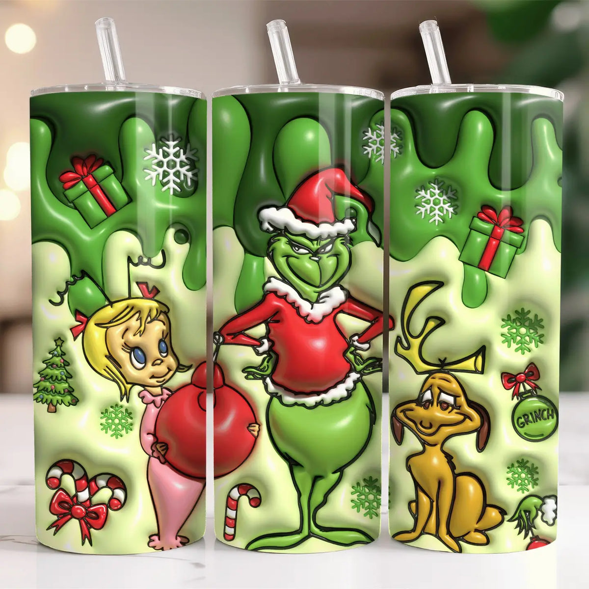 Grinch Tumbler-3d Illusion Tumbler