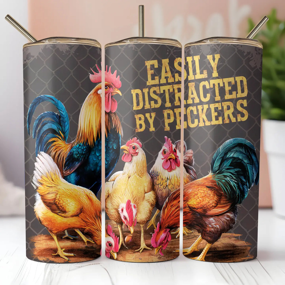 Easily Distracted by Peckers Tumbler