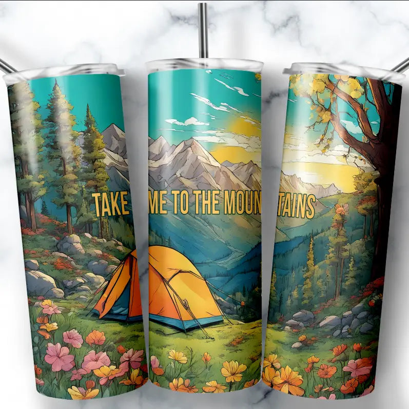 Take Me To The Mountains Tumbler