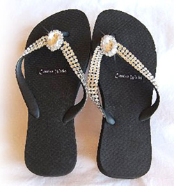Lisa- Wedge Swarovski Flipflops